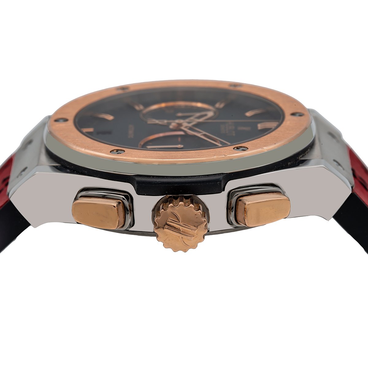 Hublot Classic Fusion Chronograph 521.NO.1181.LR 45MM Black Dial With Red Leather Bracelet