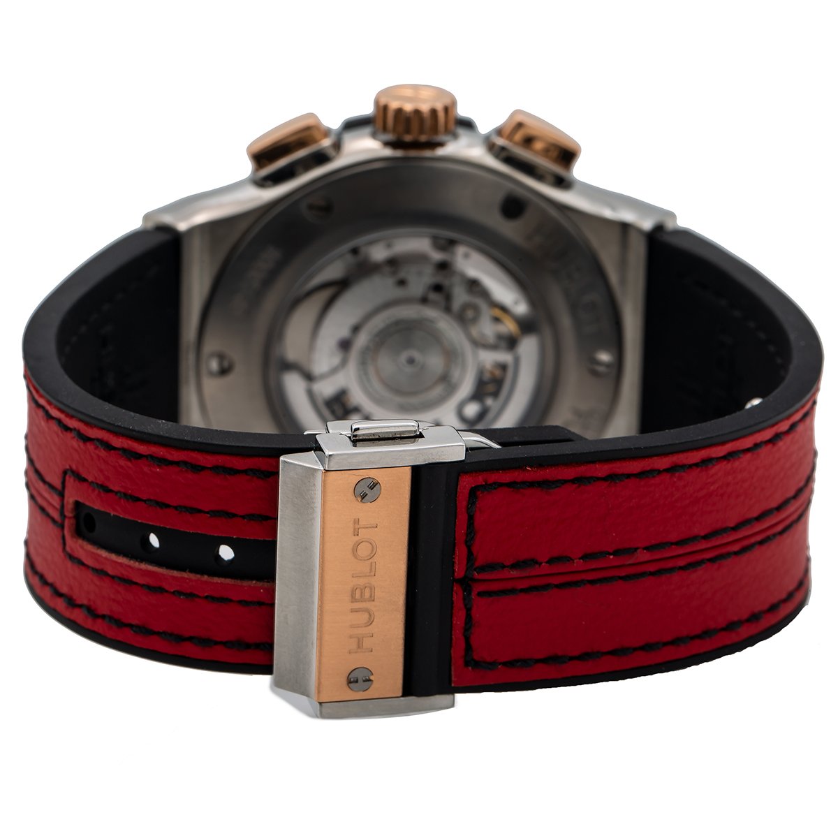 Hublot Classic Fusion Chronograph 521.NO.1181.LR 45MM Black Dial With Red Leather Bracelet