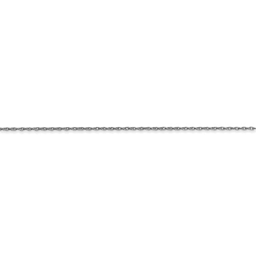 10k White Gold .5 mm Carded Cable Rope Chain Available Sizes 16"-24"
