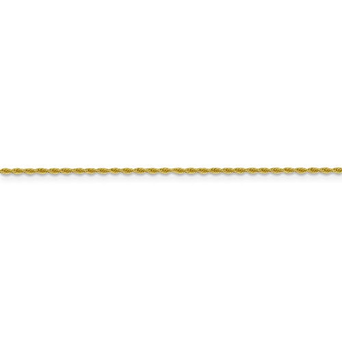 10K Yellow Gold 1.2 mm Loose Rope Chain Available Sizes 16"-24"