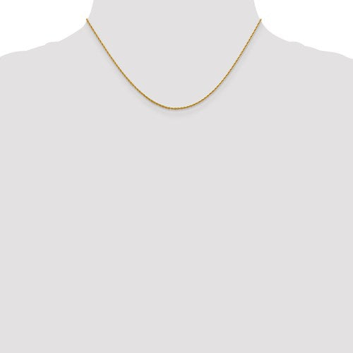 10K Yellow Gold 1.2 mm Loose Rope Chain Available Sizes 16"-24"