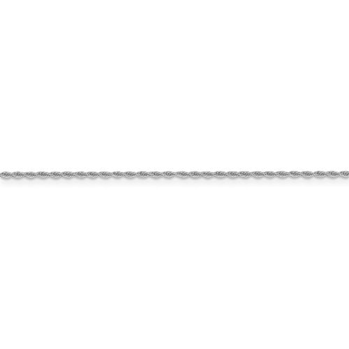 14K White Gold 1.3 mm Pendant Rope Chain Available Sizes 16"-24"