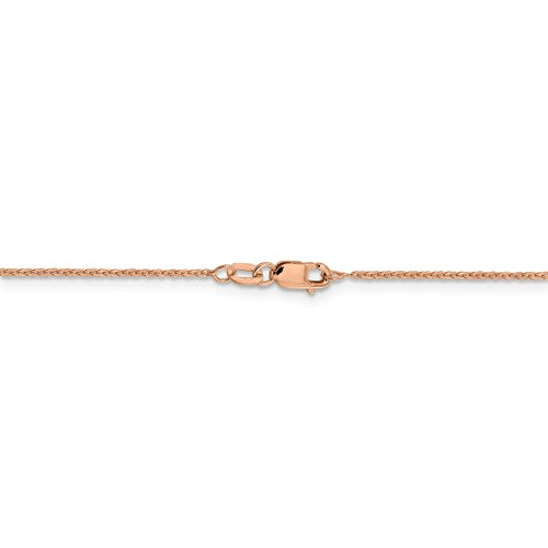 14K Rose Gold 1.1 mm Flat Cable Chain Available Sizes 16"-24"