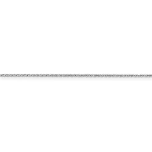 14K White Gold 1.15 mm Oval Open Cable Link Chain Available Sizes 16"-20"
