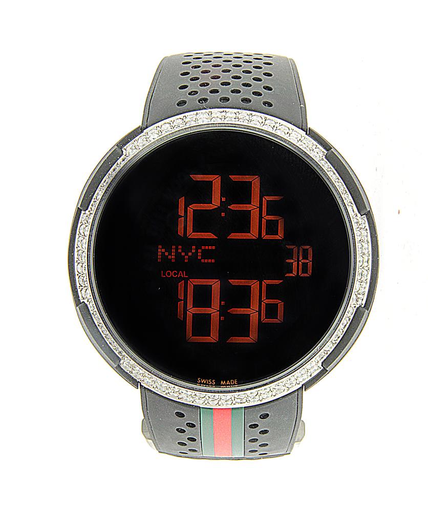 I-Gucci Watch with Diamond Bezel