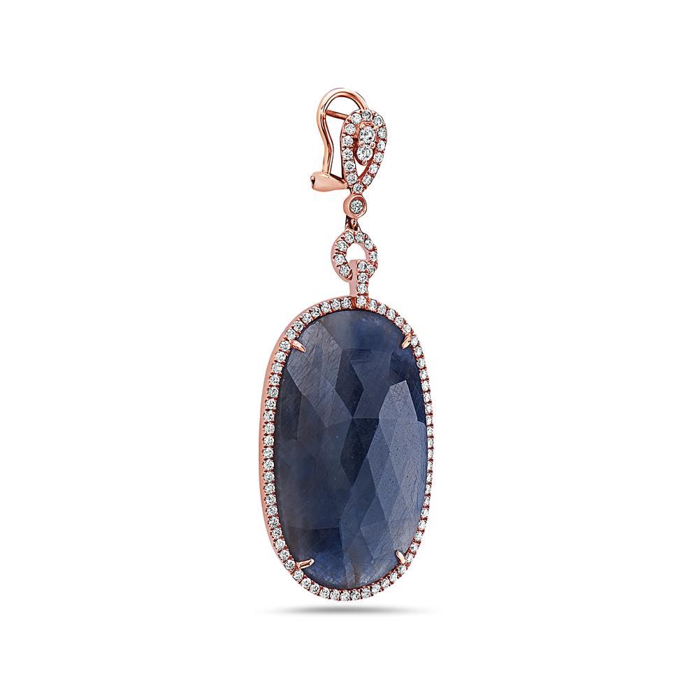 18K Rose Gold Ladies Earrings With Diamonds