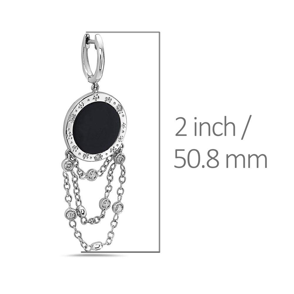 18K White Gold Ladies Earrings With 1.02 CT Diamonds