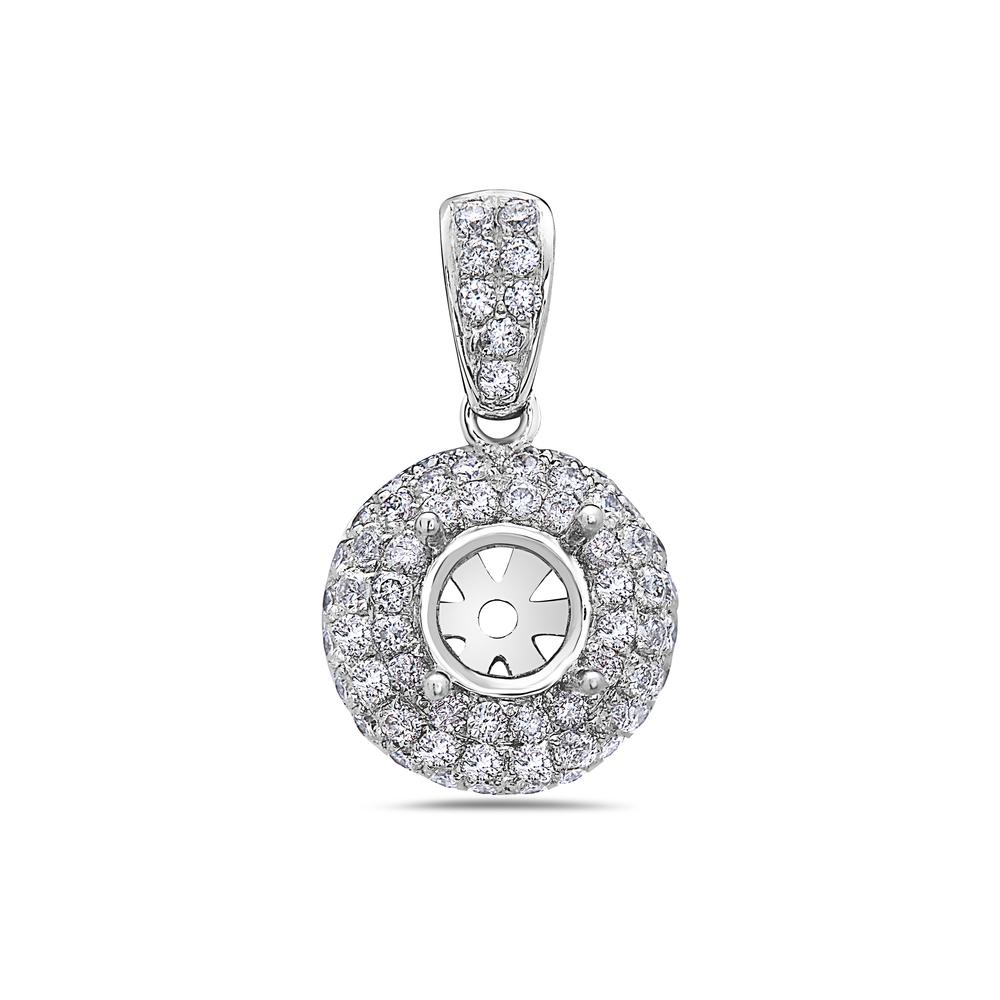 18K White Gold Asterisk Women's Pendant With 0.98 CT Diamonds