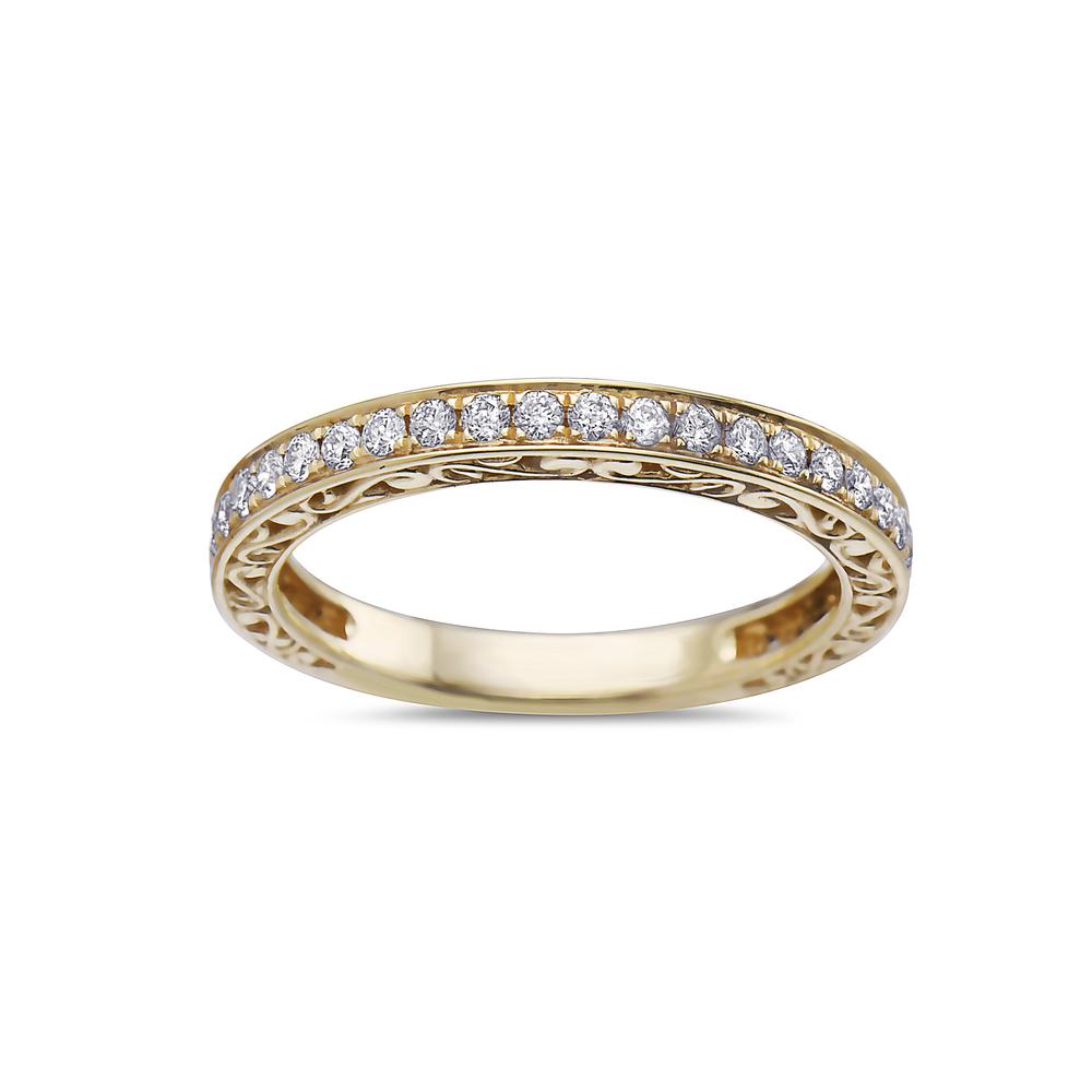 Ladies 18k Yellow Gold With 0.42 CT Diamonds Wedding Band