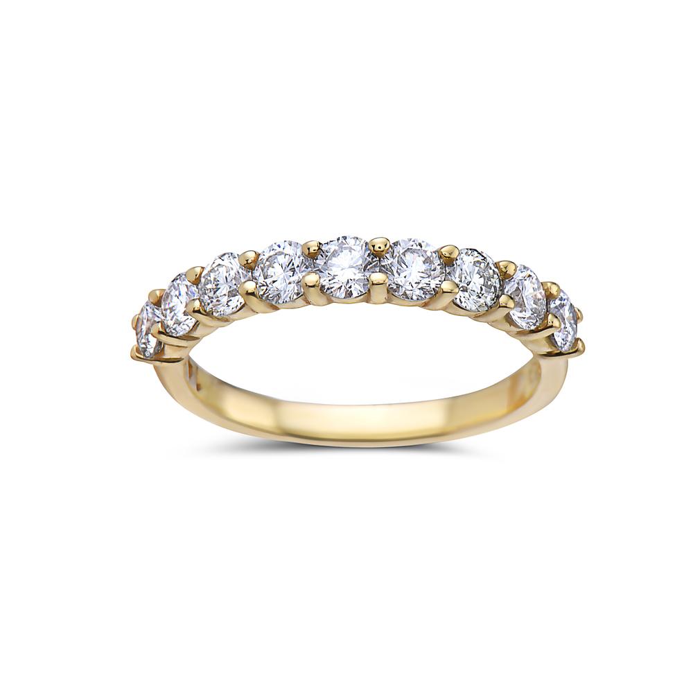 Ladies 14k Yellow Gold With 1.30 CT Diamonds Wedding Band