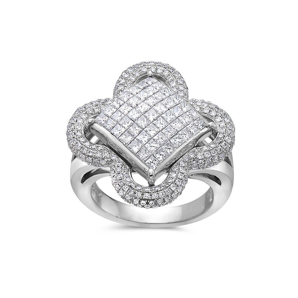 Ladies 14k White Gold With 2.40 CT Right Hand Ring