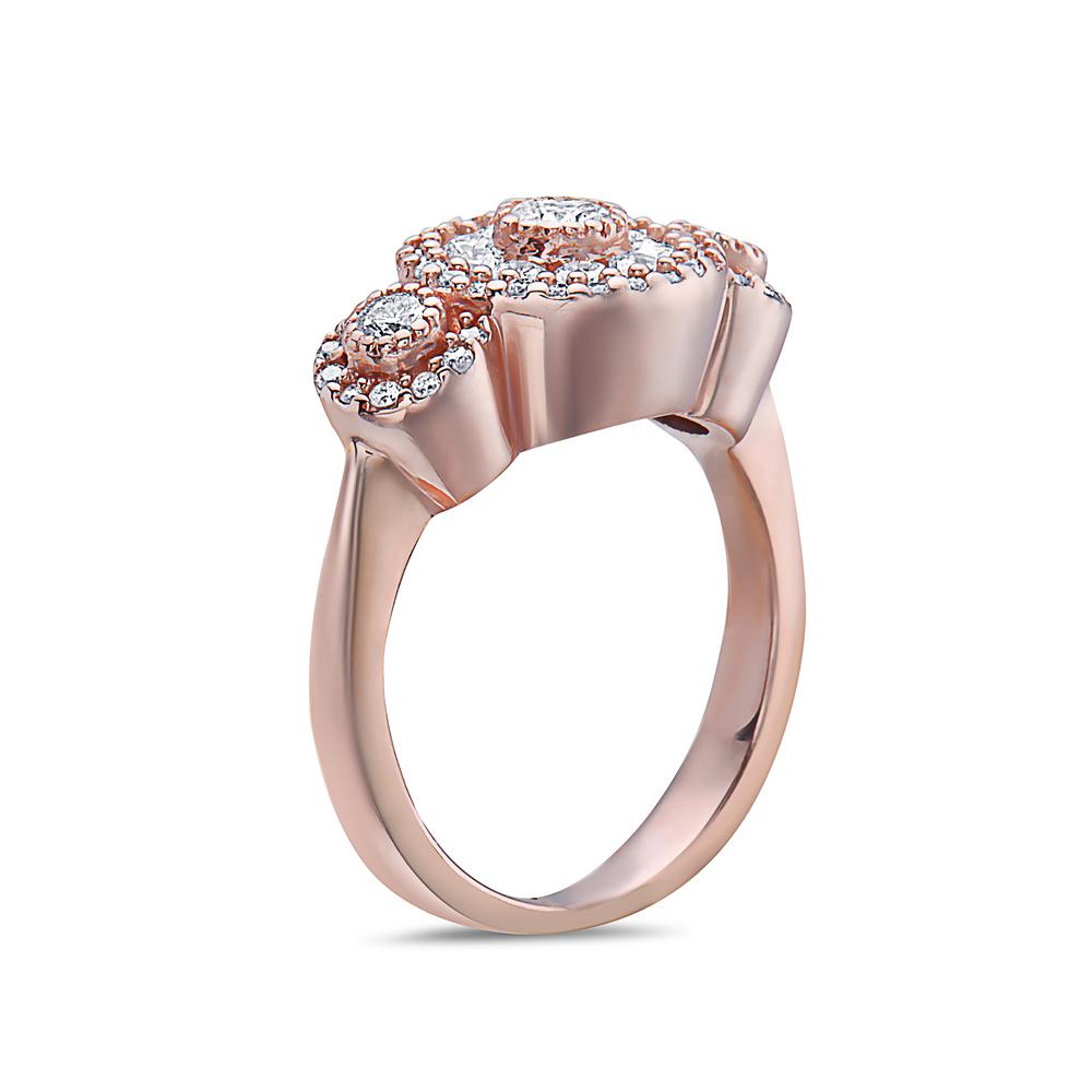 Ladies 14k Rose Gold With 1 CT Right Hand Ring