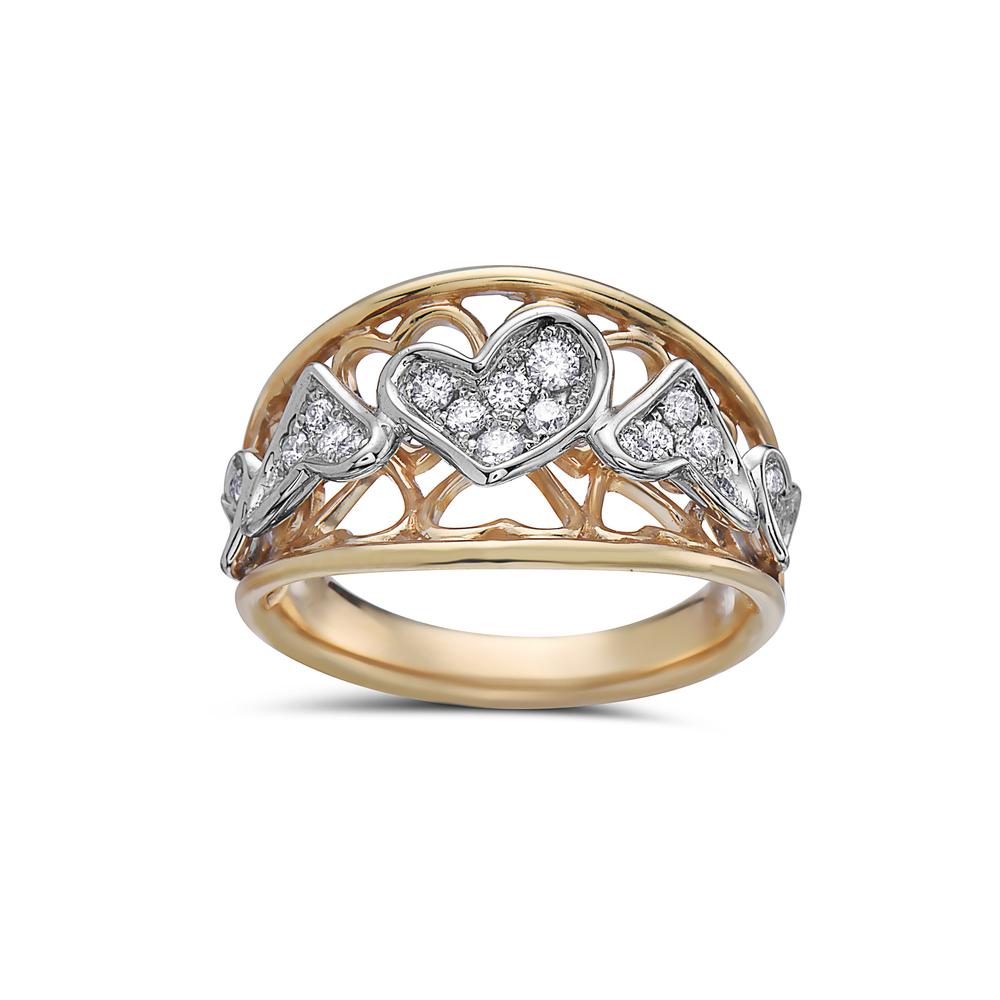 Ladies 18k Yellow And White Gold With 0.55CT Right Hand ring