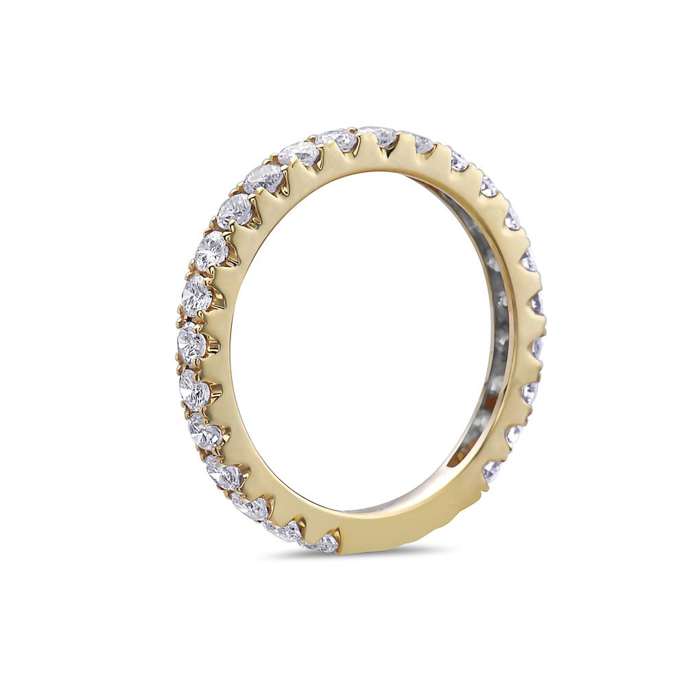 Ladies 18k Yellow Gold With 1.10 CT Diamonds Wedding Band