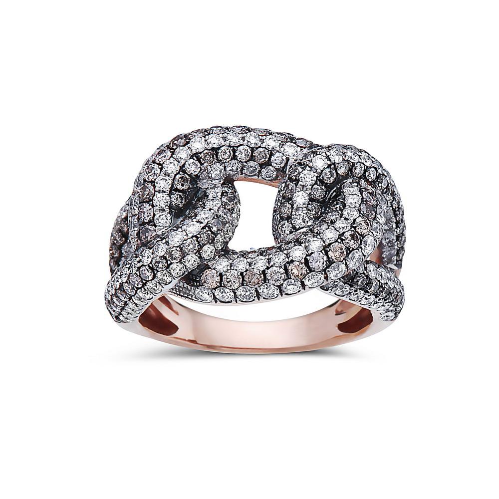 Ladies 18k Rose Gold With 2.84 CT Right Hand Ring
