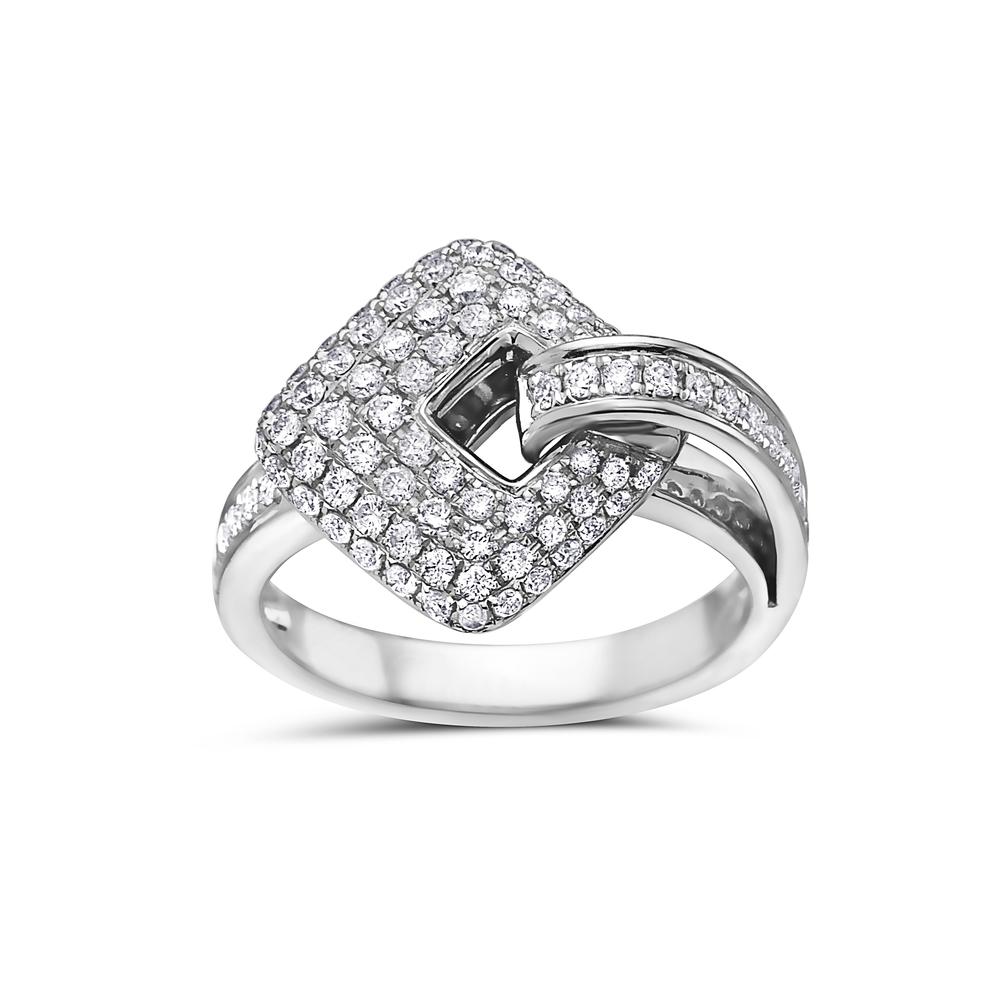 Ladies 18k White Gold With 0.97 CT Right Hand Ring