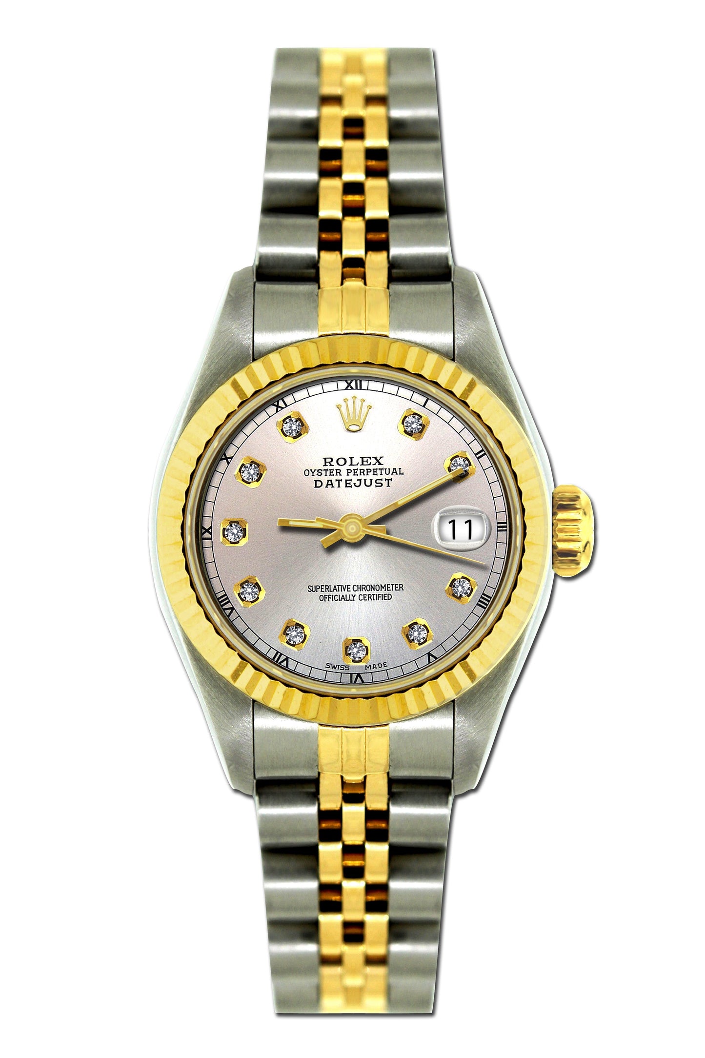 Rolex Datejust 26mm Yellow Gold and Stainless Steel Bracelet Cloudy Dial