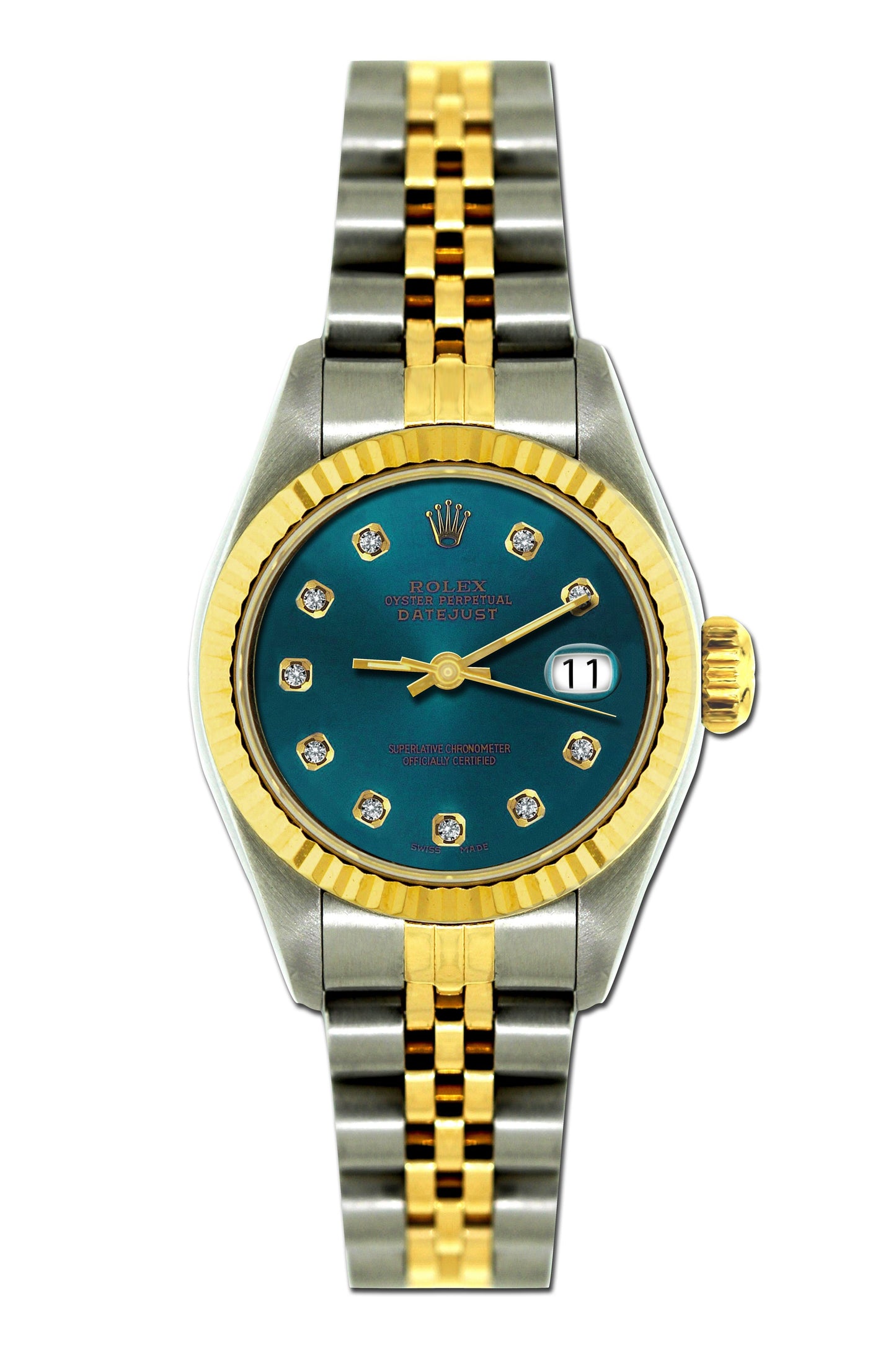 Rolex Datejust 26mm Yellow Gold and Stainless Steel Bracelet Sherpa Blue Dial