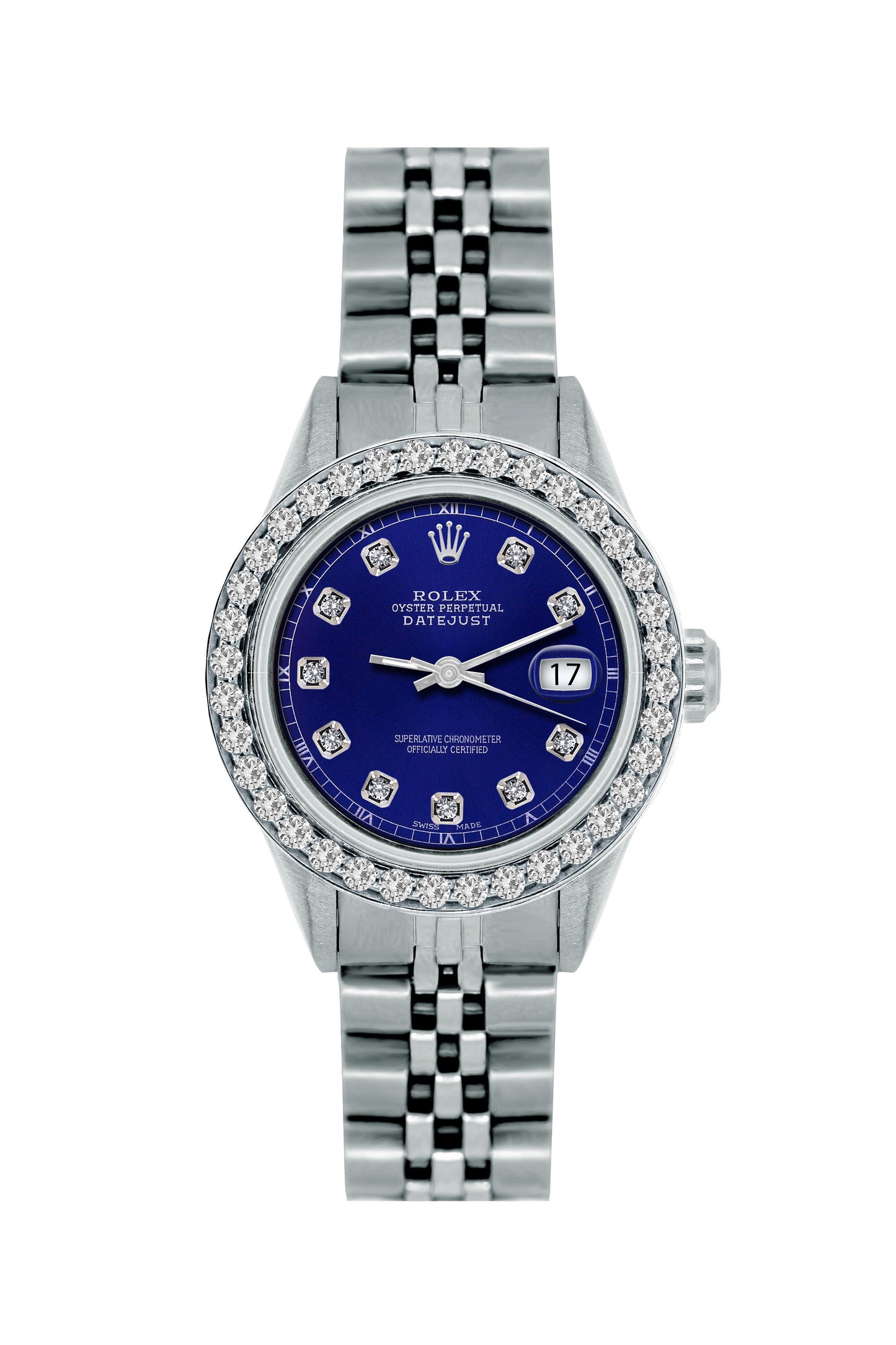 Rolex Datejust Diamond Watch, 26mm, Stainless SteelBracelet Midnight Blue Dial w/ Diamond Bezel