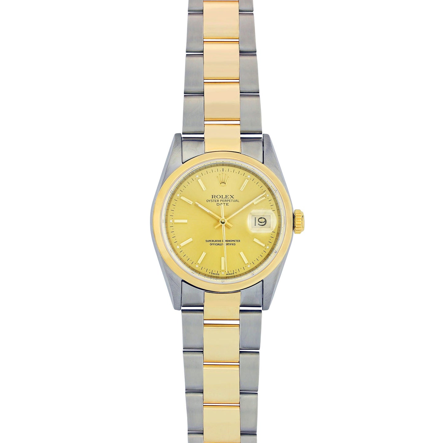 Rolex Date 36MM Stainless Steel & Yellow Gold 15003