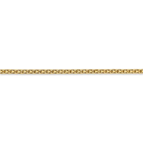 14k 2mm Lightweight Flat Bismark Chain Available Sizes 16"