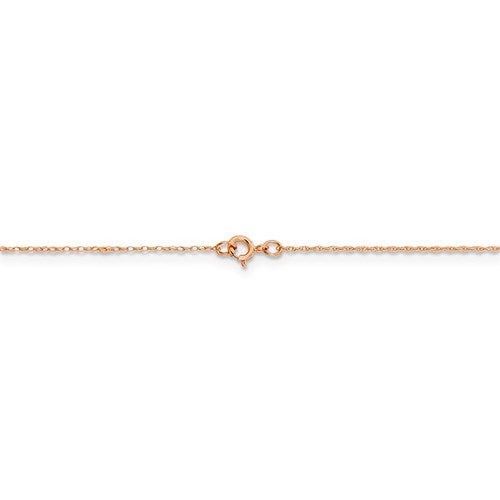 14k Rose Gold .5 mm Cable Rope Chain Available Sizes 16"-24"