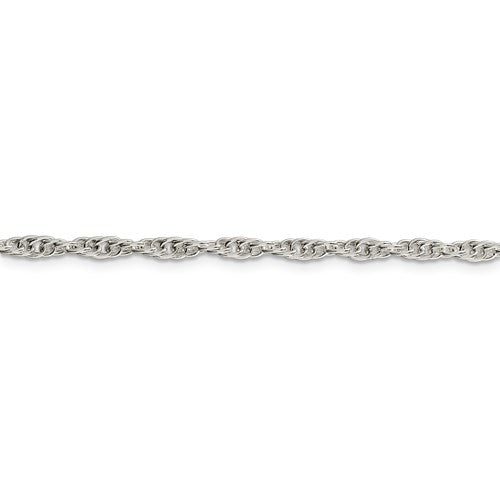Sterling Silver 2.75mm Loose Rope Chain Available Sizes 16"-30"
