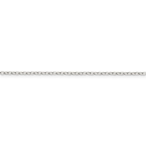 Sterling Silver 1.5mm Flat Open Oval Cable Chain Available Sizes 16"-24"