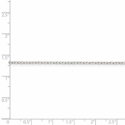 Sterling Silver 1.5mm Flat Open Oval Cable Chain Available Sizes 16"-24"