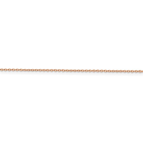 14k Rose Gold 1.0mm Cable Chain Available Sizes 10"-30"