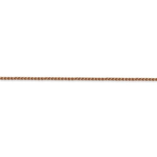 14k Rose Gold 1.2mm Spiga Chain Available Sizes 7"-33"