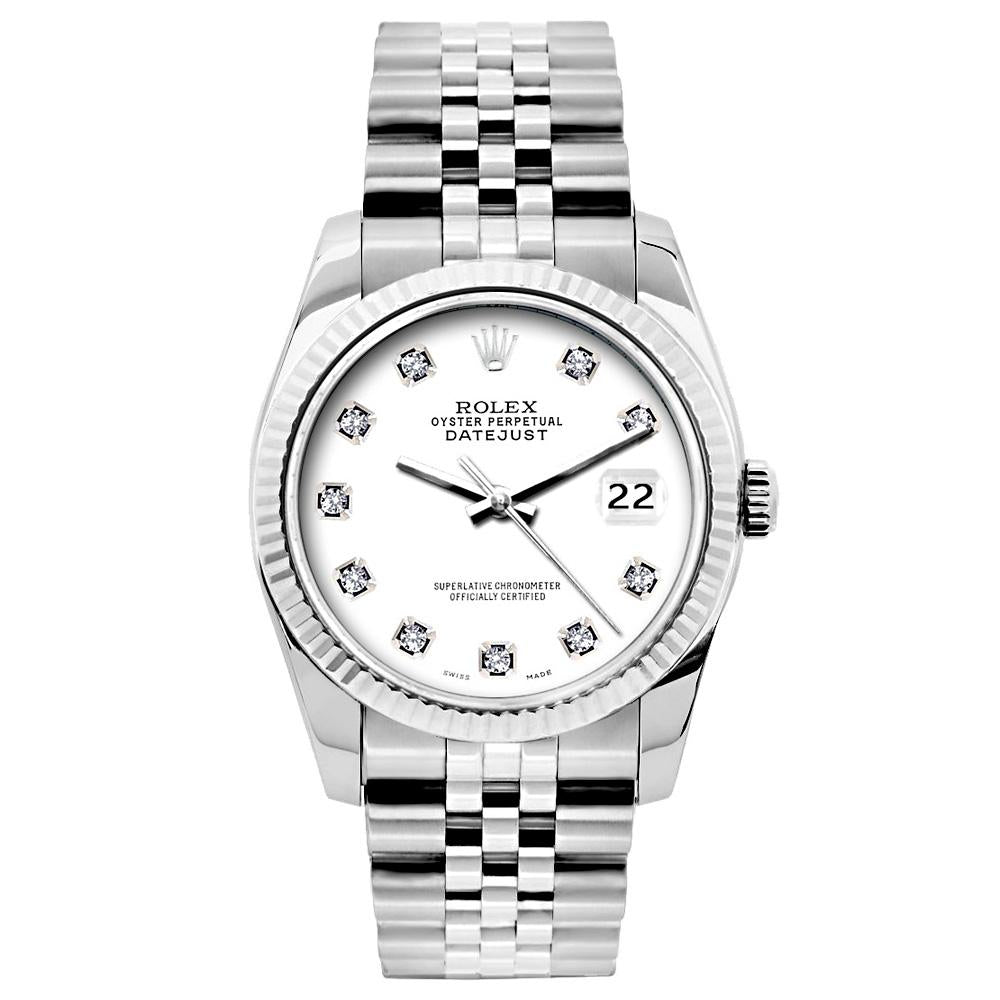 Rolex Datejust 26mm Stainless Steel Bracelet White Roman Dial