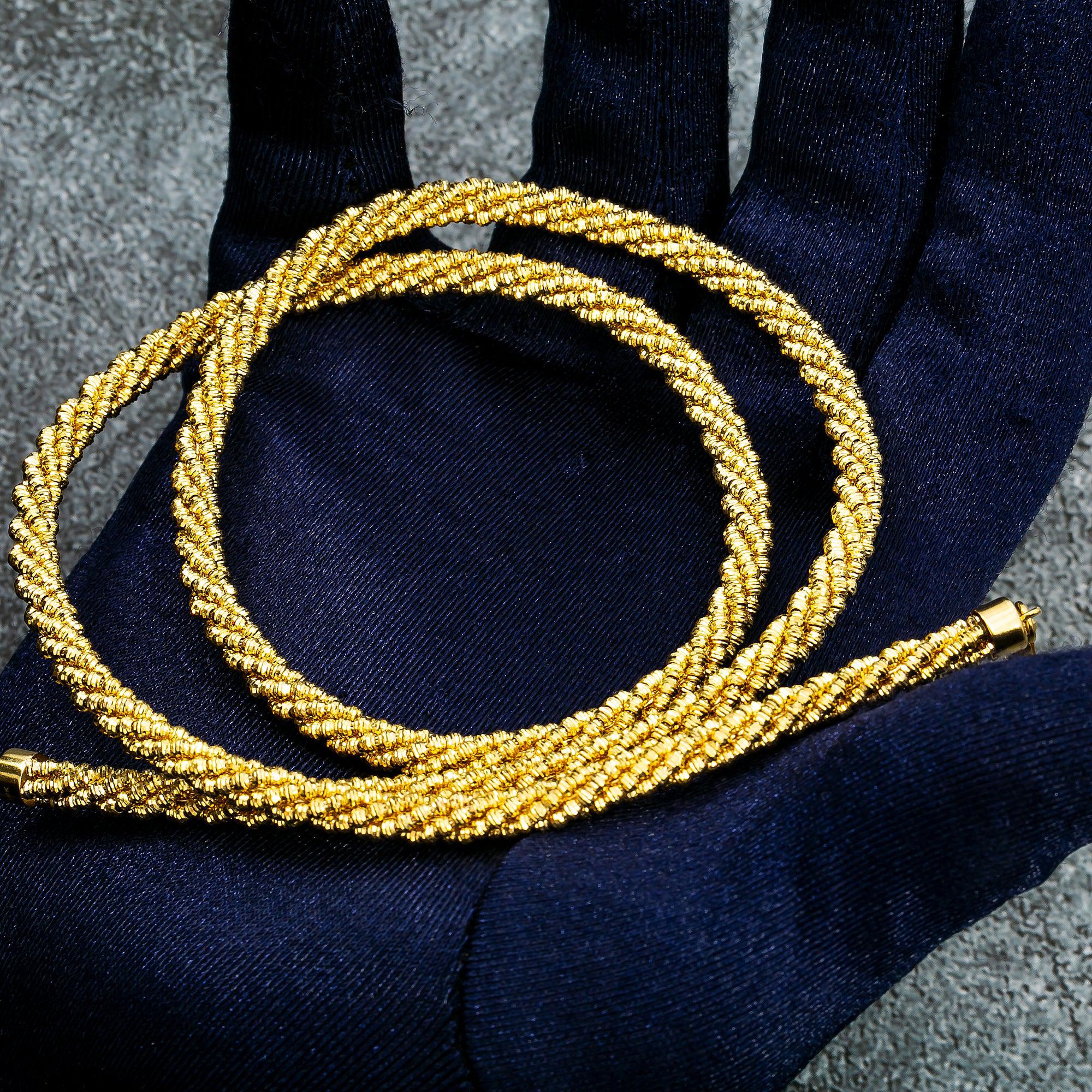 10k Yellow Gold 4.12mm Moon Laser Chain Available In Sizes 18"-26"