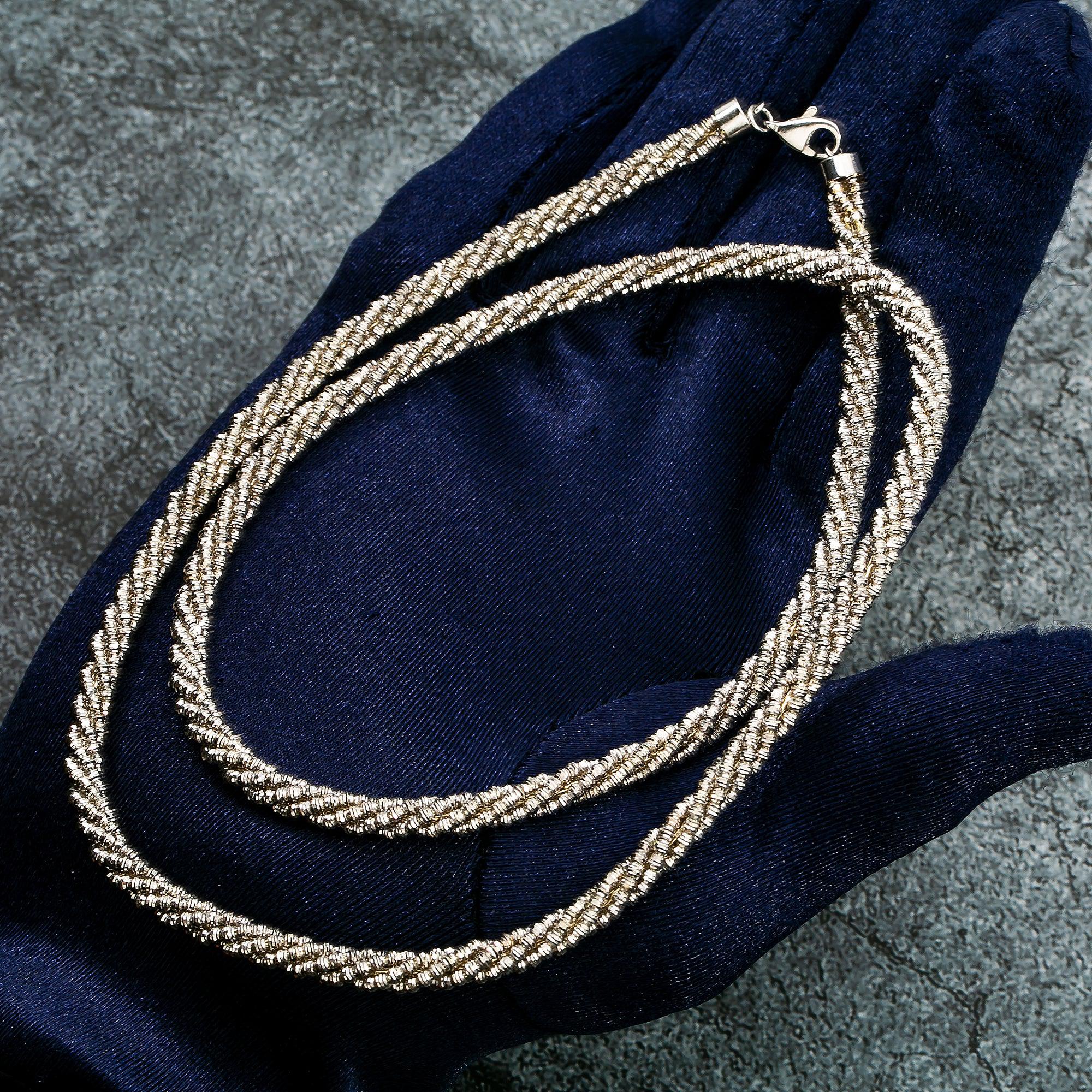 10k White Gold 4.54mm Moon Laser Chain Available In Sizes 18"-26"