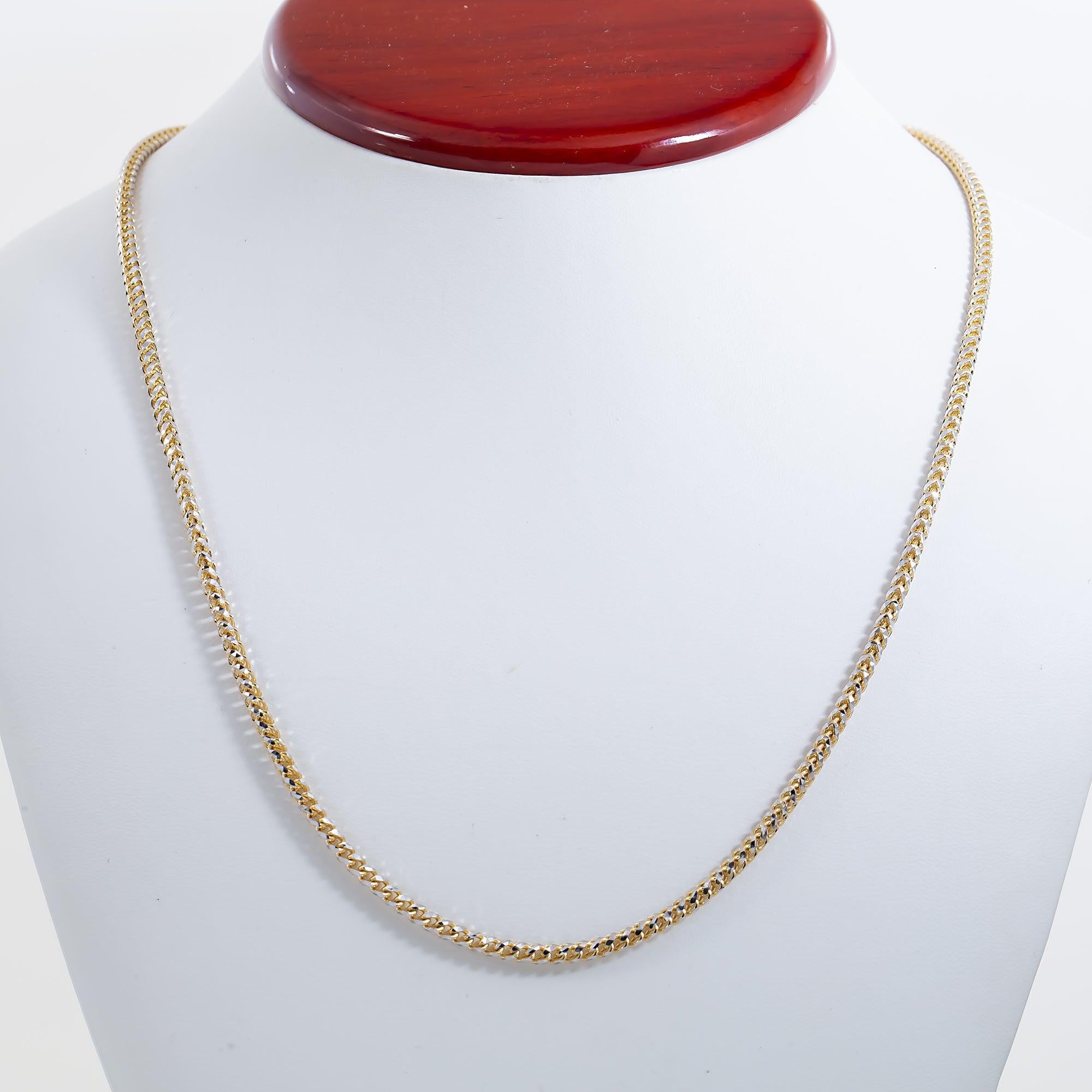 14K GOLD DIAMOND CUT 4MM SOLID CURB CHAIN