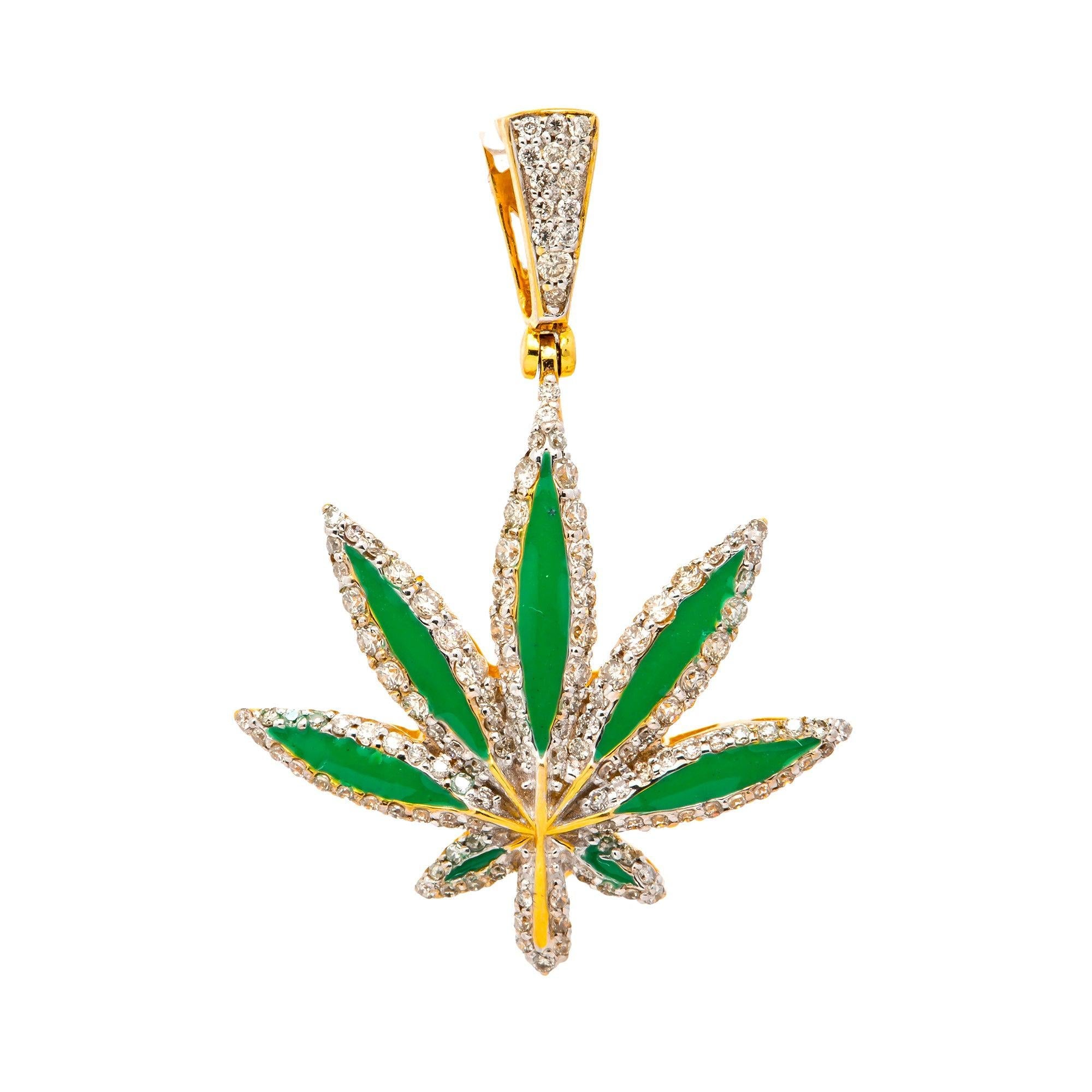 10K GOLD DIAMOND HERBAL MEDICINE PENDANT 0.55 CT