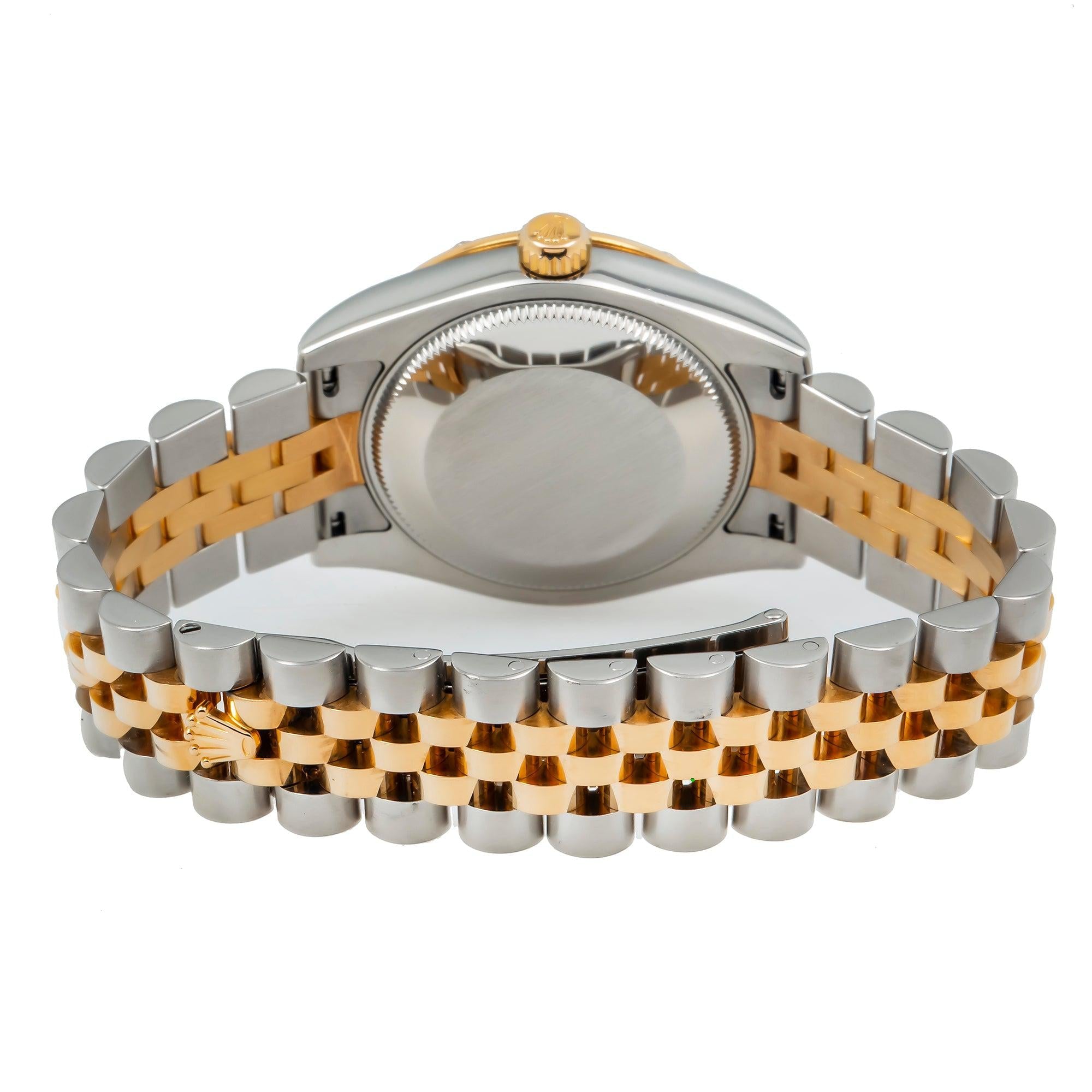 Rolex Datejust 178343 31MM Champagne Flower Dial With Two Tone Jubilee Bracelet