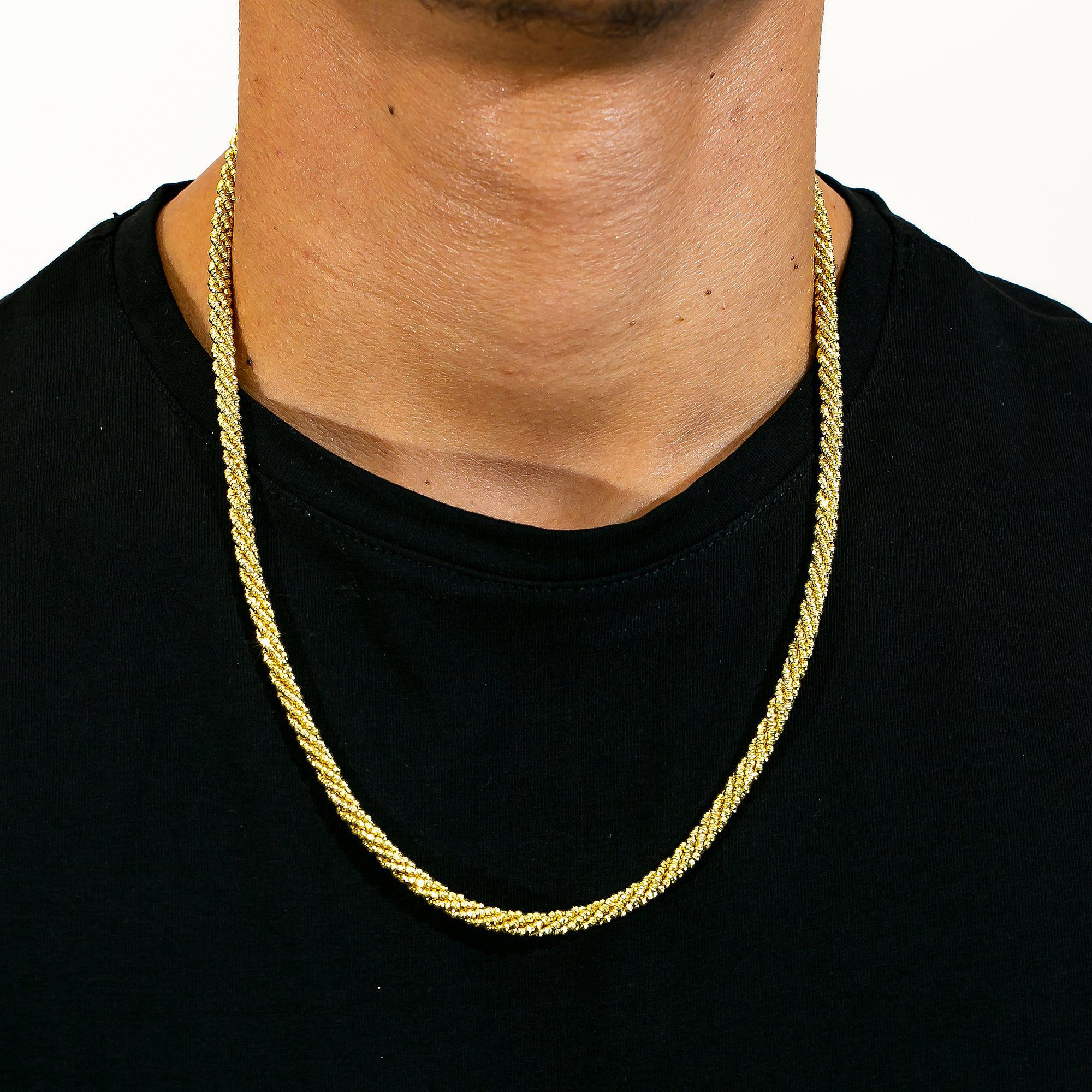 10k Yellow Gold 4.12mm Moon Laser Chain Available In Sizes 18"-26"