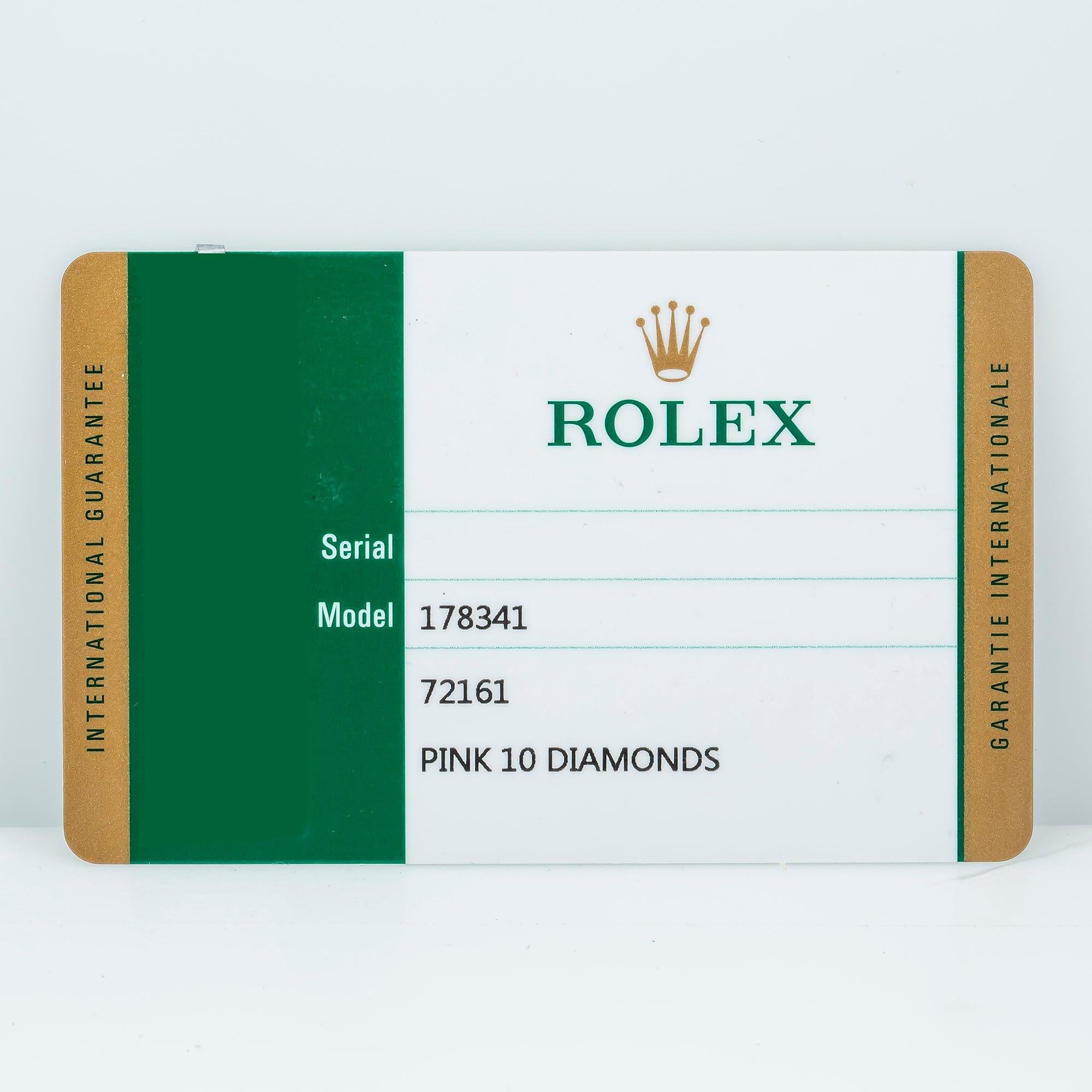 Rolex Lady-Datejust 178341 31MM Rose Gold Diamond Dial And Bezel With Two Tone Jubilee Bracelet