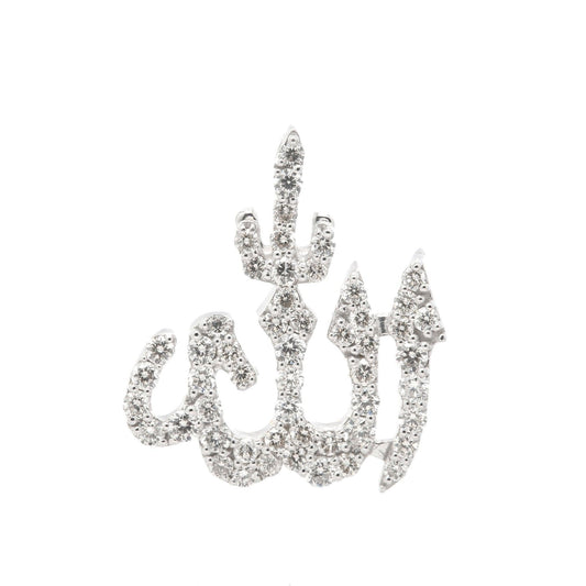14K GOLD DIAMOND ALLAH PENDANT 0.75 CT