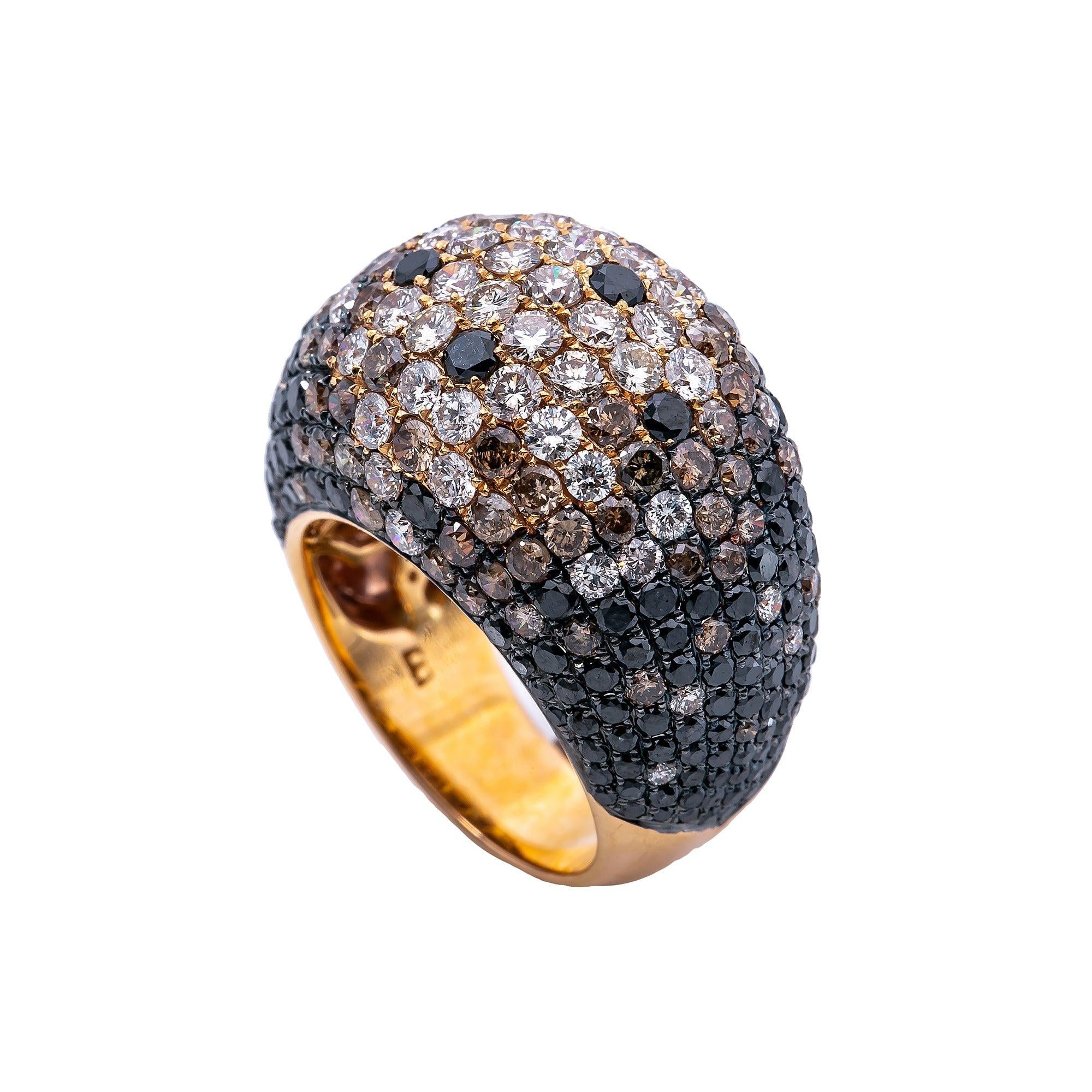 18K ROSE GOLD COLORED DIAMOND RING 7.77 CTW
