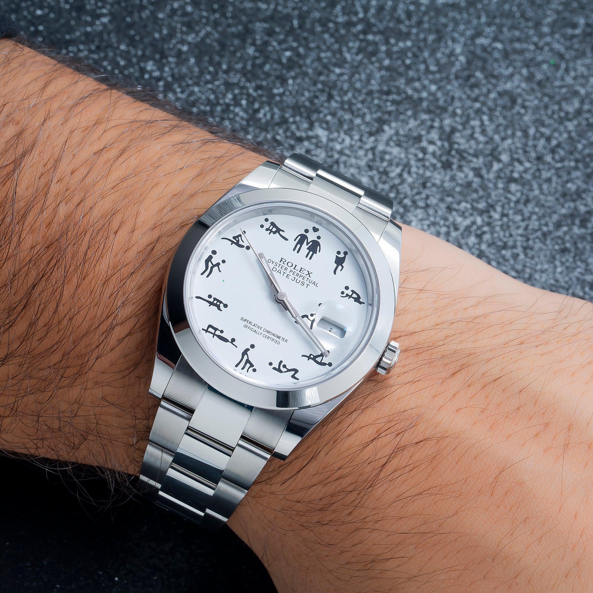 Rolex Datejust 126300 41MM White Custom Dial With Oyster Bracelet