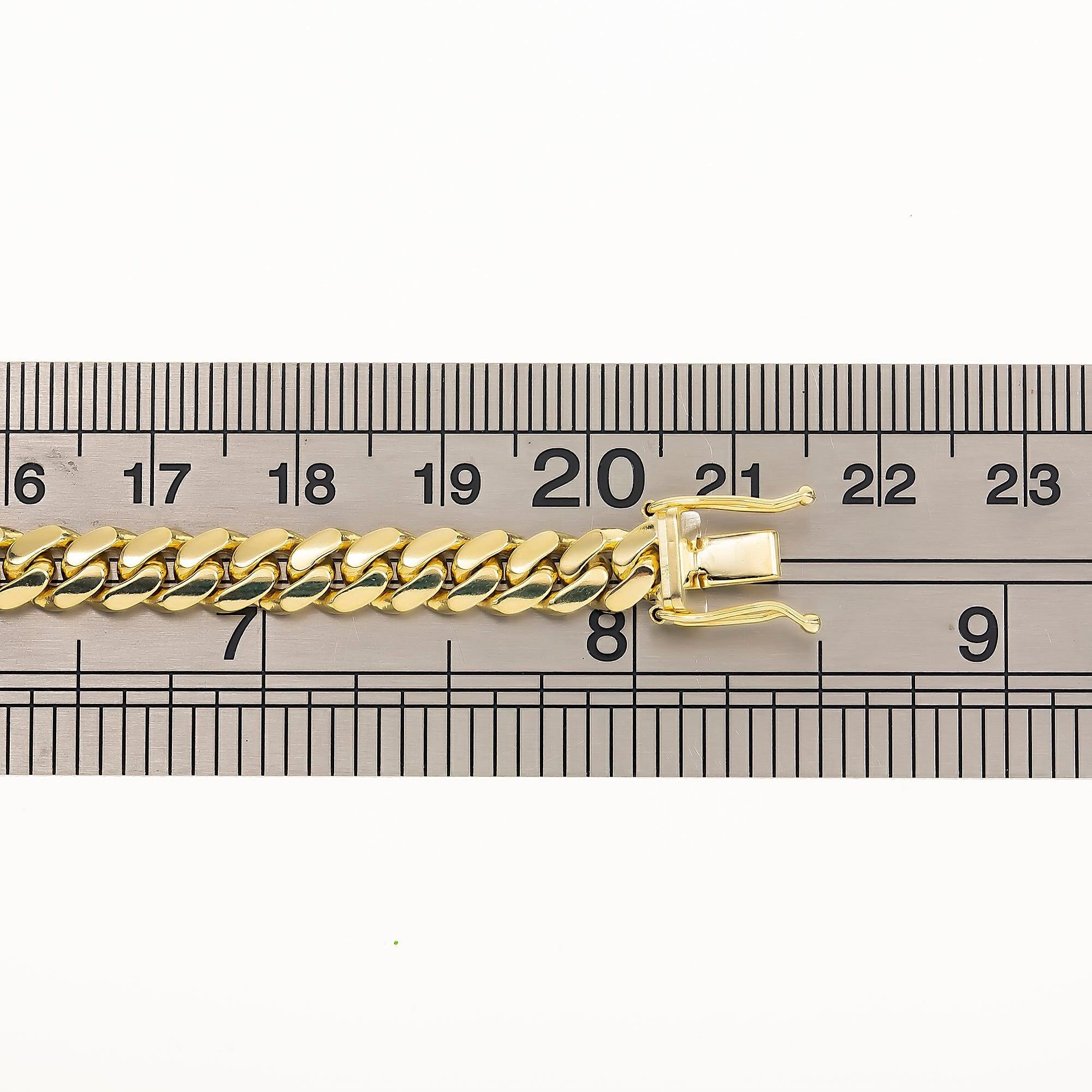 14K GOLD 6MM SOLID MIAMI CUBAN LINK BRACELET