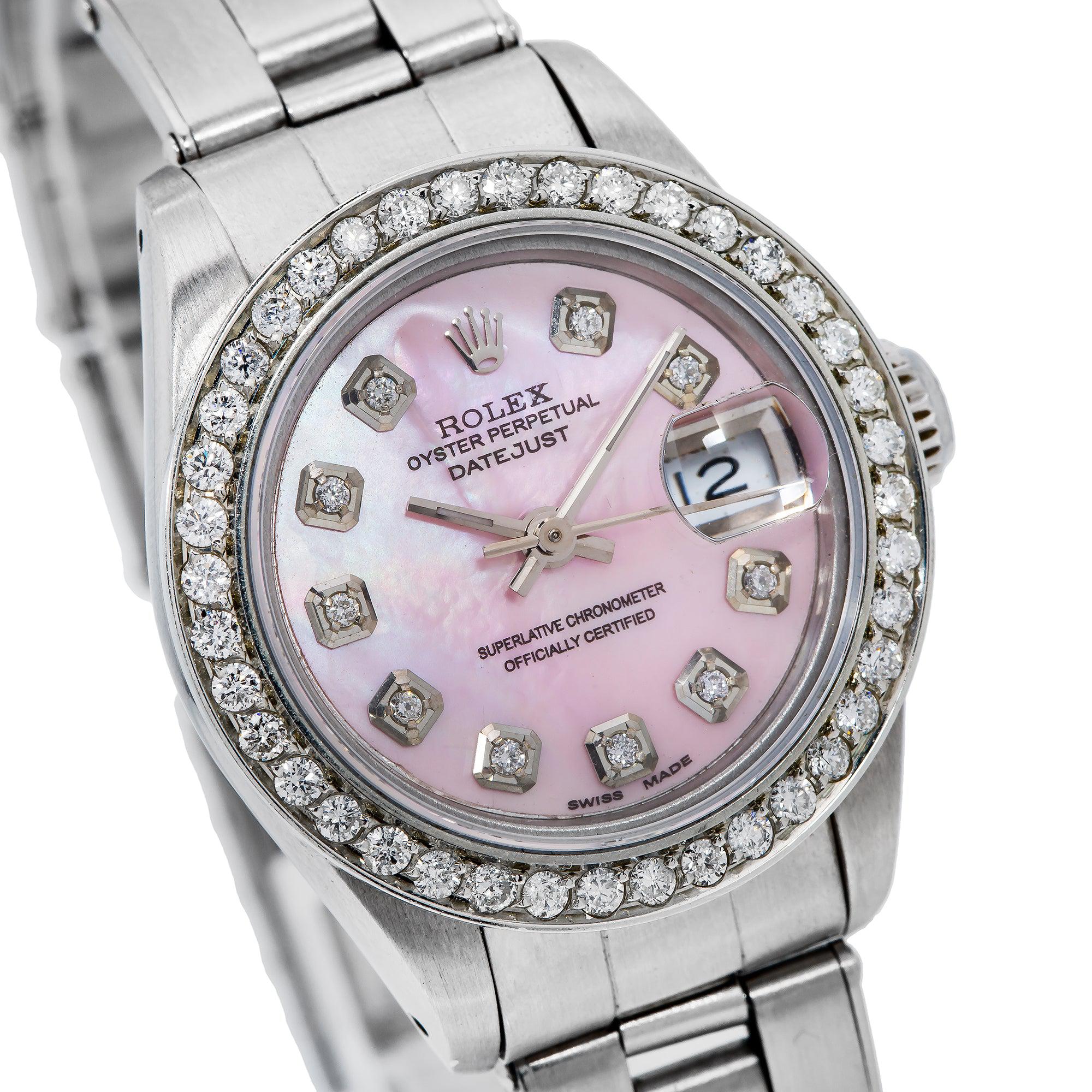 Rolex Lady-Datejust 6917 26MM Pink Diamond Dial With 0.90 CT Diamonds