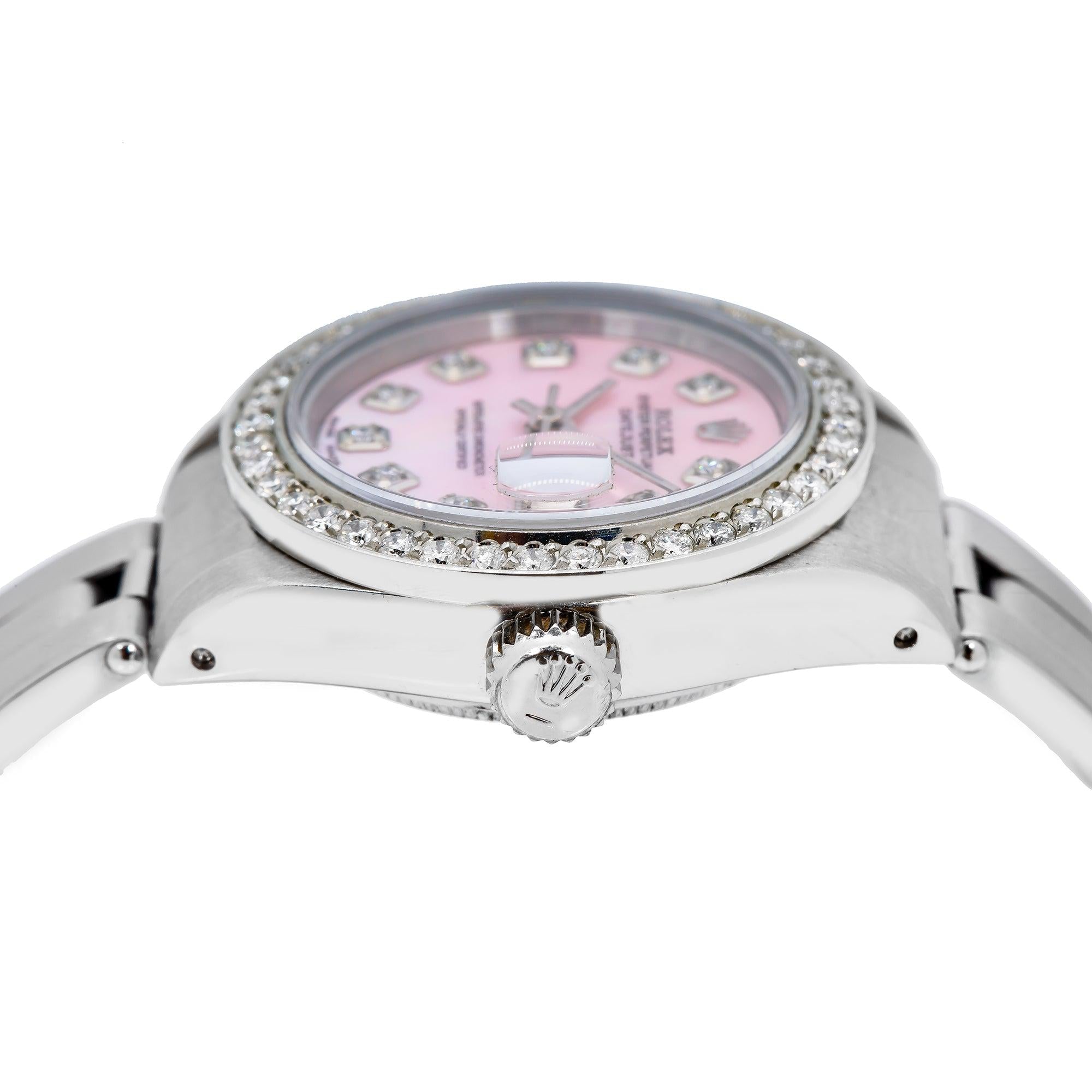 Rolex Lady-Datejust 6917 26MM Pink Diamond Dial With 0.90 CT Diamonds