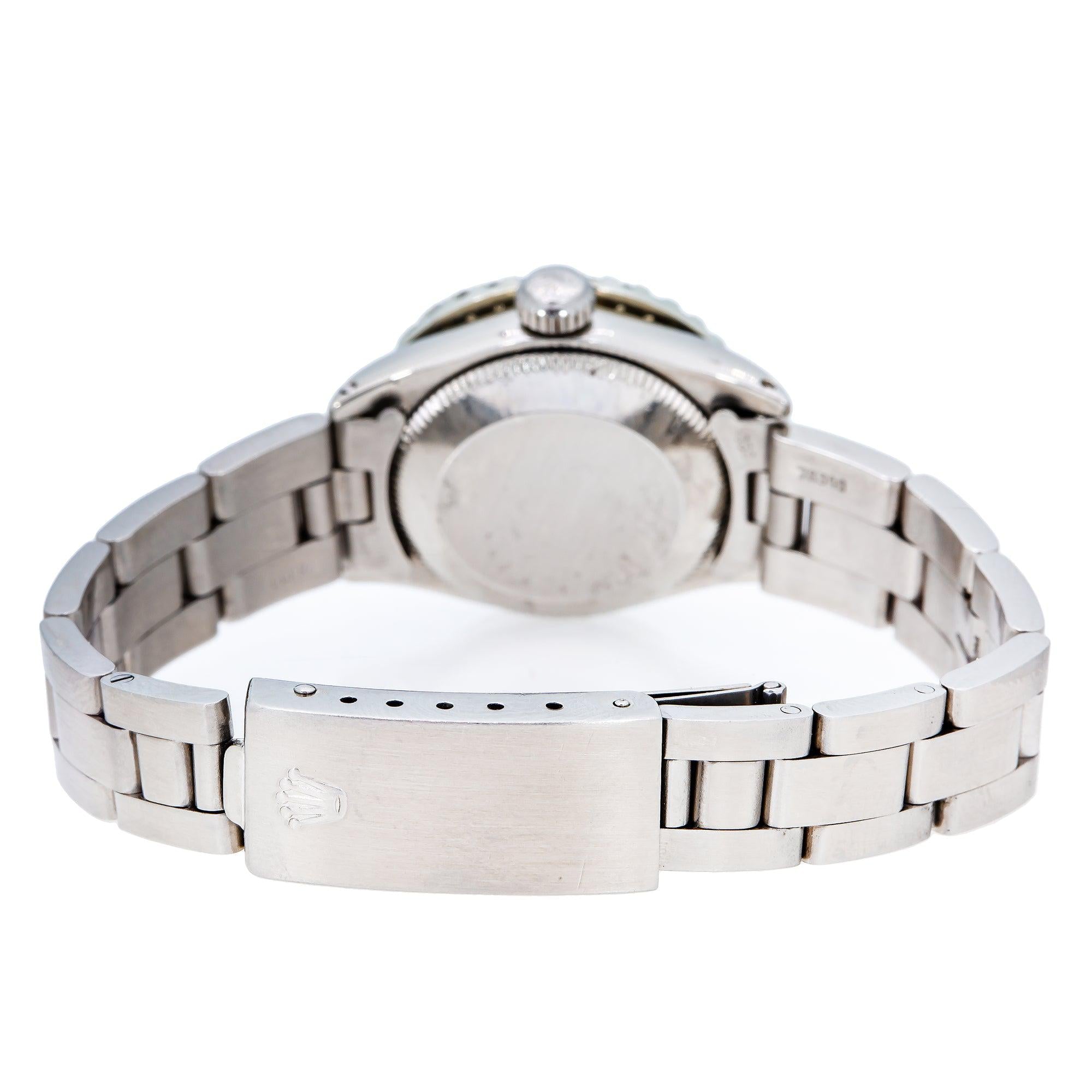 Rolex Oyster Perpetual Lady Datejust 6516 26MM Blue Diamond Dial With Stainless Steel Bracelet