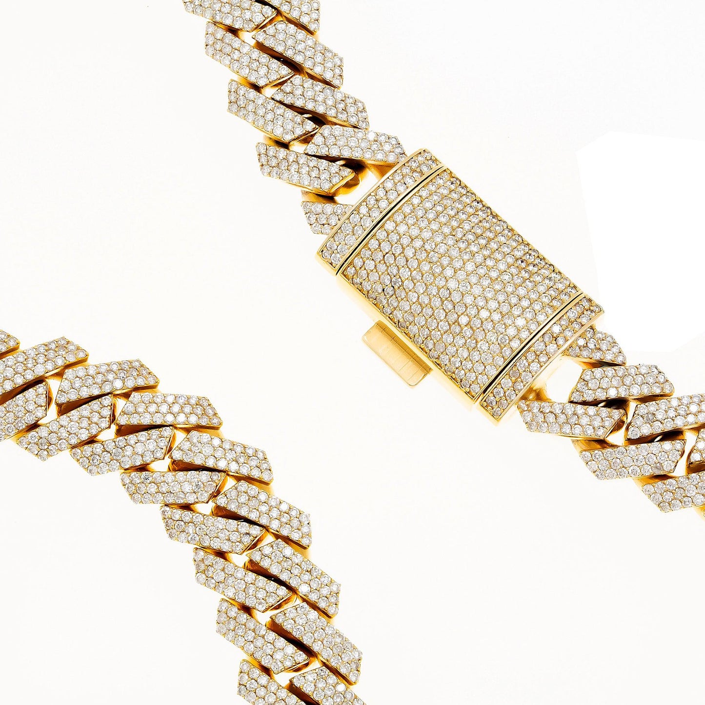 14K GOLD DIAMOND 19MM CUBAN LINK CHAIN 38.50 CT