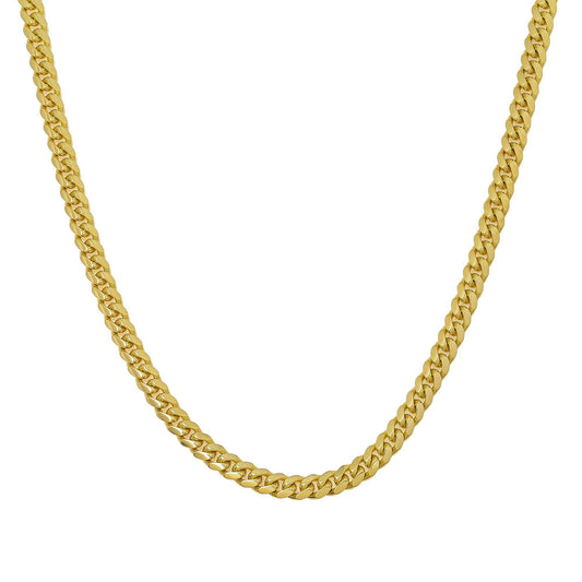 10K Yellow Gold 5mm Solid Miami Cuban Link Chain Available In Sizes 18"-24"