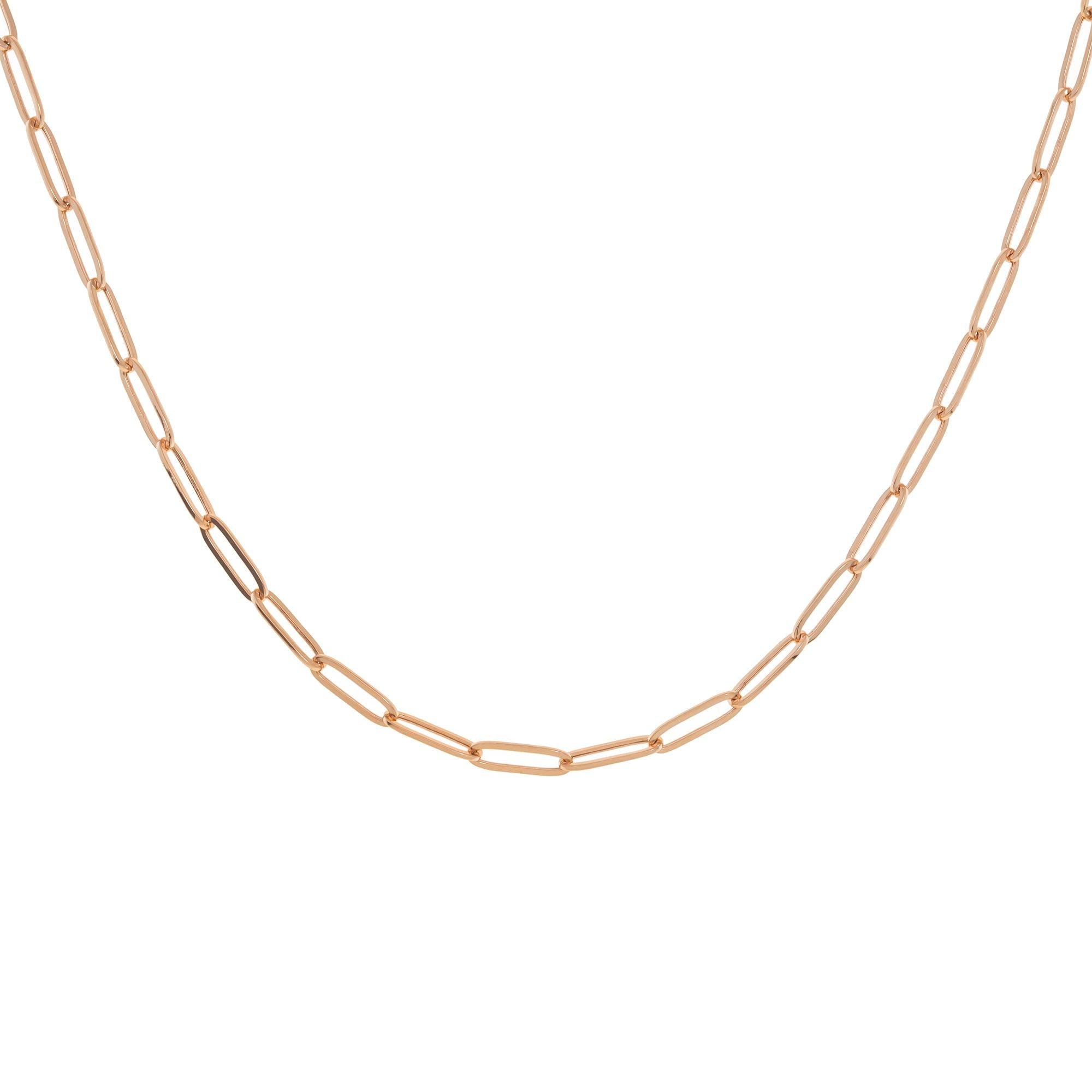 14K GOLD 1MM PAPER CLIP CHAIN