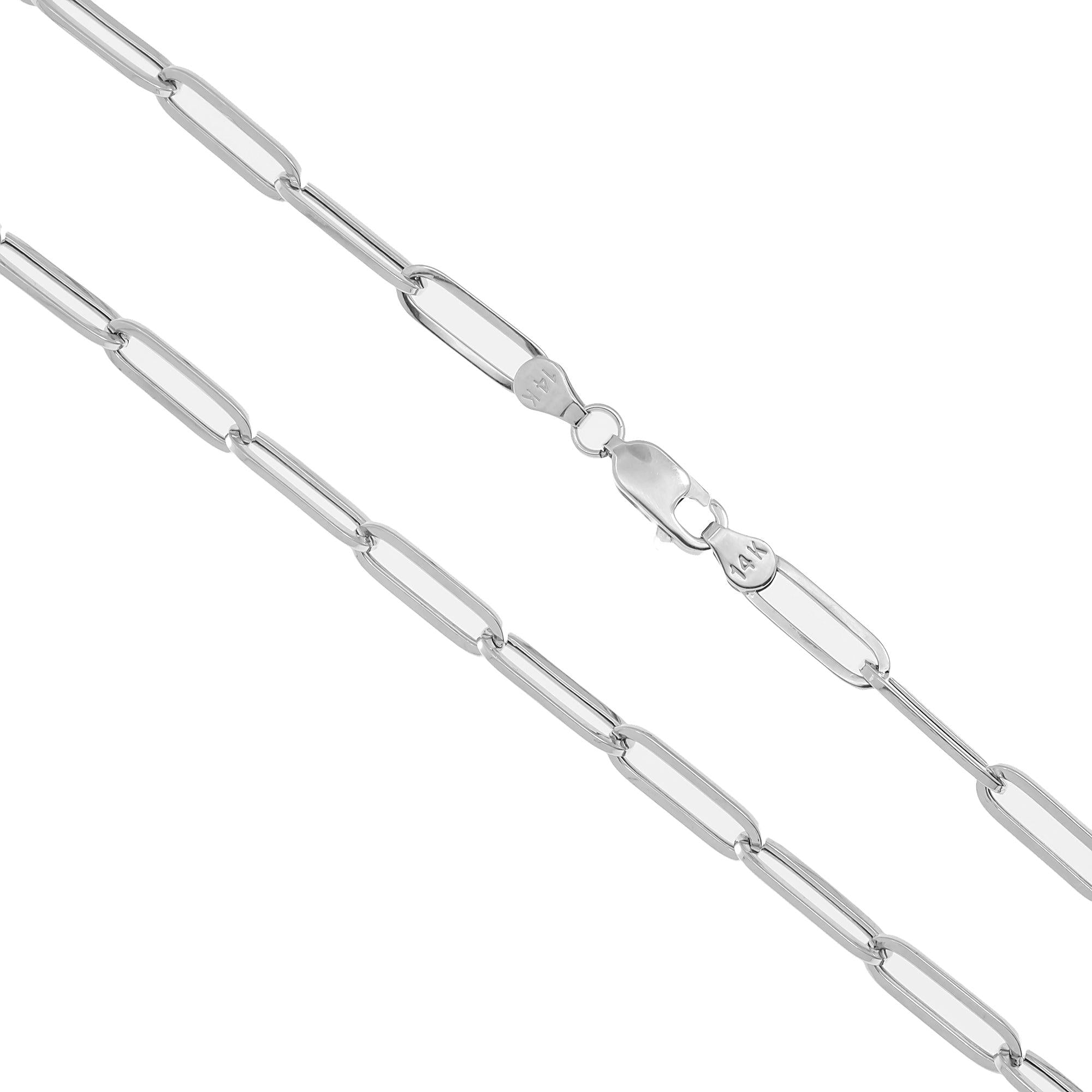 14K GOLD 3MM PAPER CLIP CHAIN